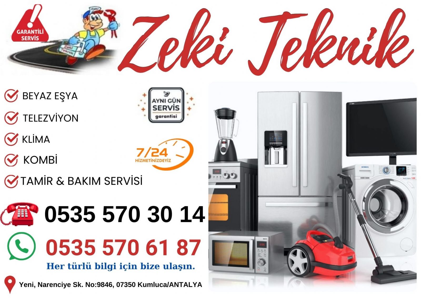 Kumluca Arçelik Servisi