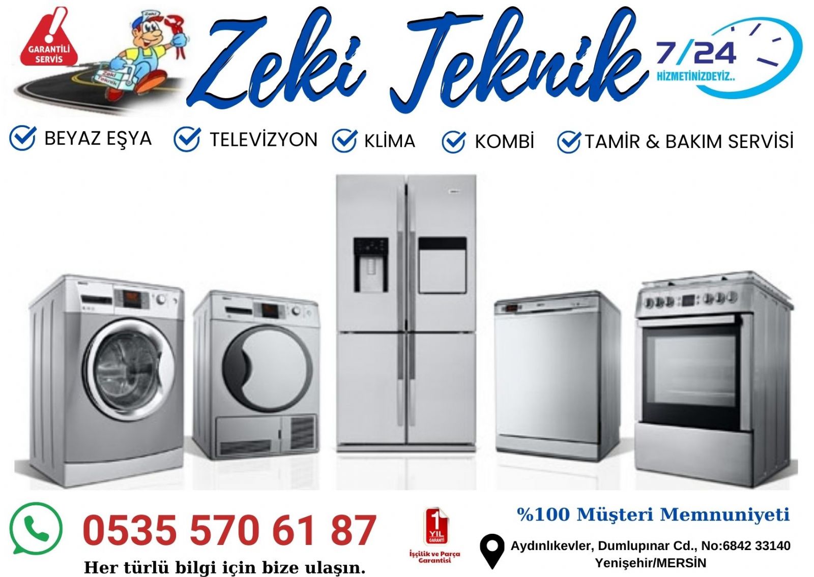 Mersin Yenişehir Arçelik Servisi 