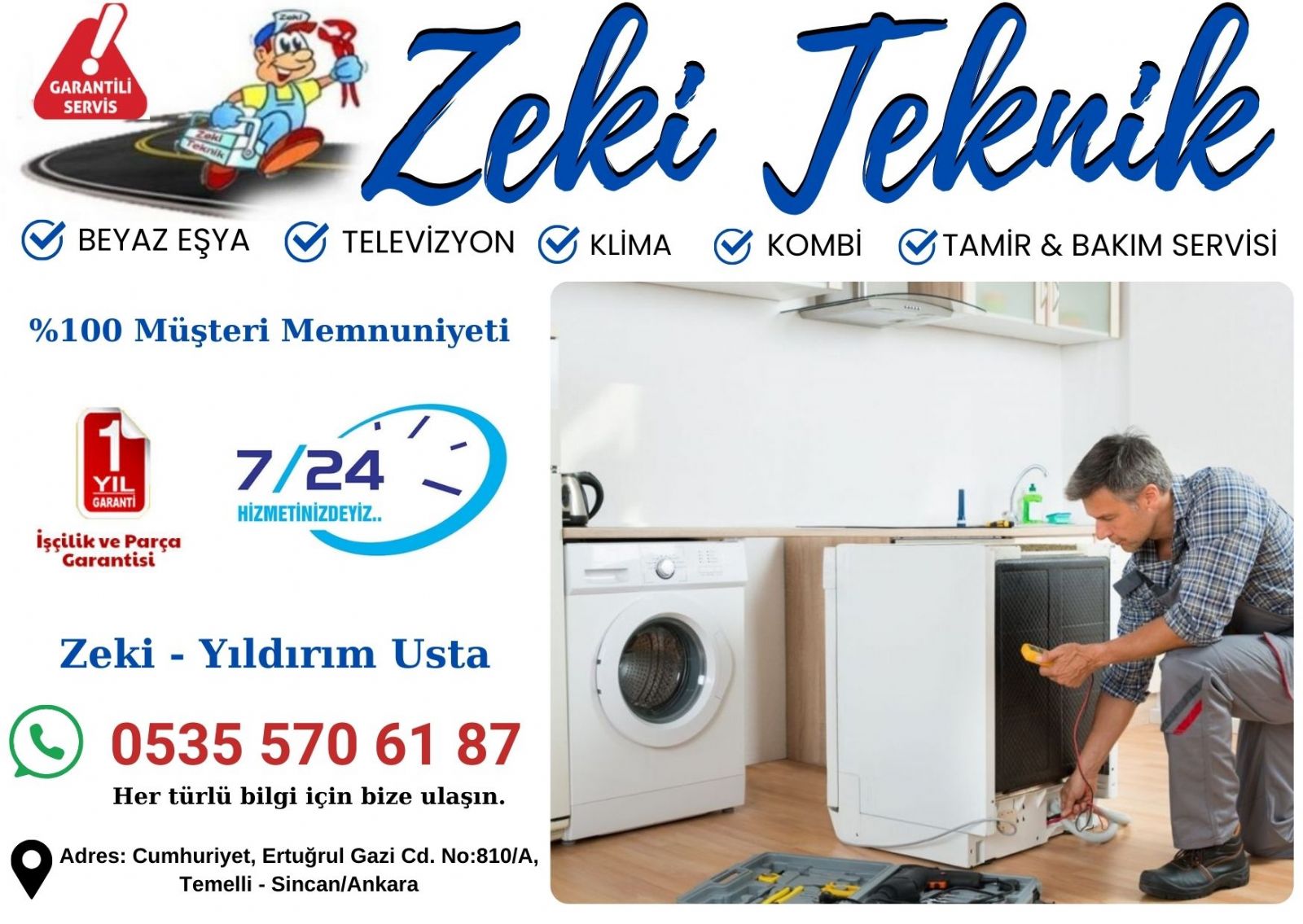 Temelli Arçelik Servisi