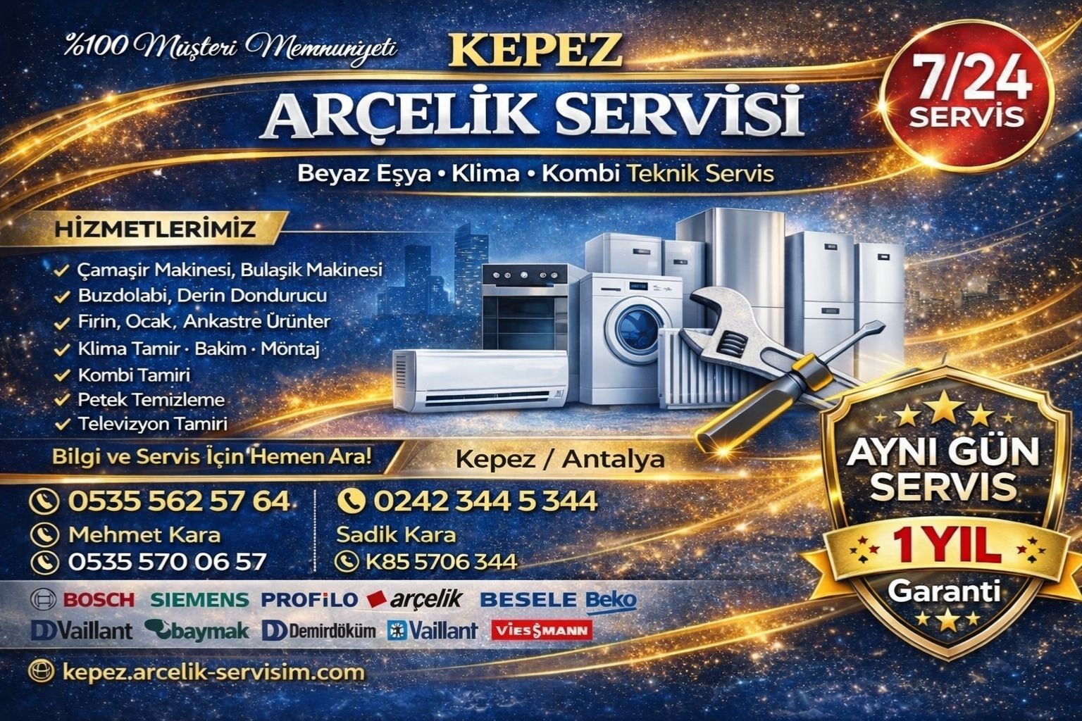 kepez arçelik servisi